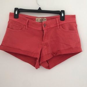 Coral Hollister khaki shorts